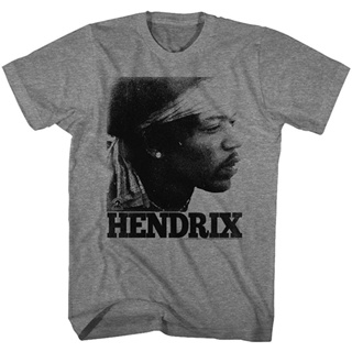 เสื้อยืดผ้าฝ้ายพิมพ์ลายเสื้อยืด พิมพ์ลาย Jimi Hendrix 1960s Psychedelic Musical Icon Profile Face สําหรับผู้ชายn_04