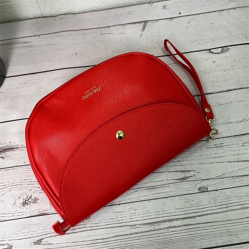 vip-กระเป๋าถือ-กระเป๋าเครื่องสําอาง-ทรงกลม-สีแดง-ความจุขนาดใหญ่-แบบพกพา