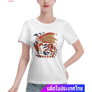 tshirtเสื้อยืดคอกลมฤดูร้อนIllicit เสื้อยืดยอดนิยม Monster Hunter World T-Shirts Womens Summer Short Sleeve Tee Crew_03