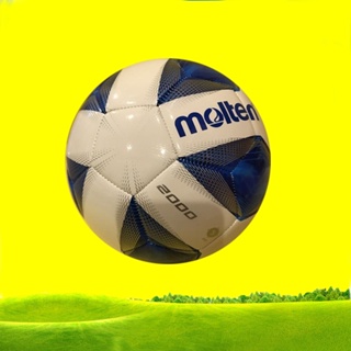 สินค้า หนัง PU นุ่ม ลูกฟุตบอล ฟุตบอล ลูกฟุตบอลหนังเย็บ Molten F5A2000 ลูกฟุตบอลเบอร์ 5 ลูกบอล
