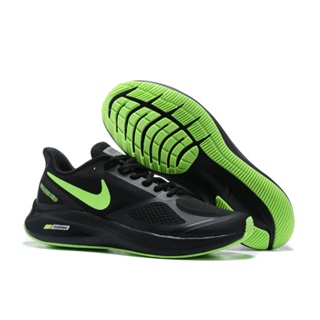 Nike zoom moon landing 7x black and green running shoes casual sports shoes and 40-45