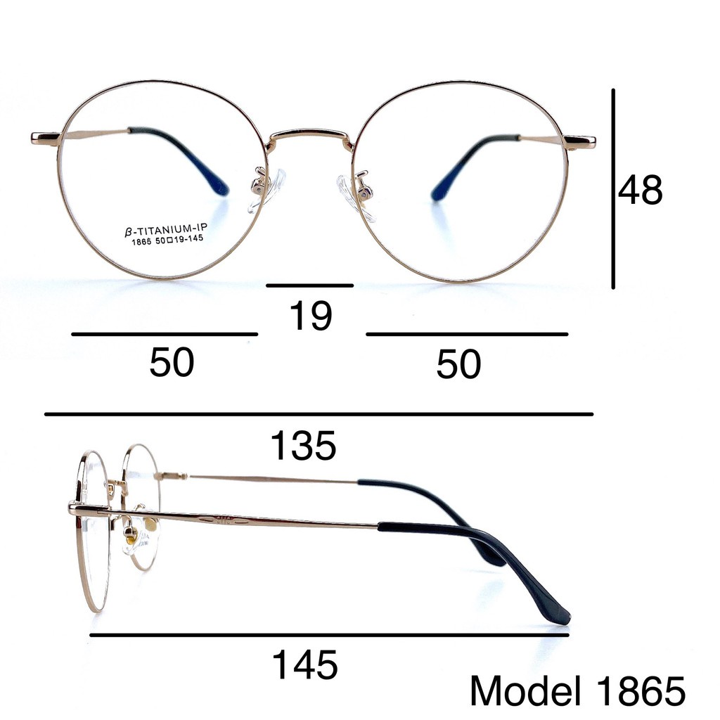 กรอบแว่นไททาเนี่ยม-แท้100-กรอบแว่น-titanium-กรอบแว่นผู้ชาย-กรอบแว่นผู้หญิง-กรอบตัดเลนส์-t1865