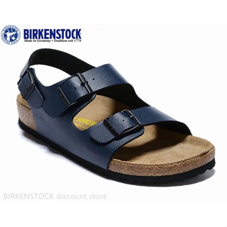 【Original】Birkenstock Milano Mens/Womens Classic Cork Blue Matte Sandals 34-46