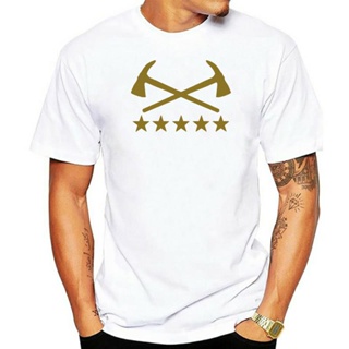 men t shirt Printed Fashion Tshirt Man Humorous Hilarious Fitness Adult Fire Fighter Ax 5 Star T-Shirts Black Solid Colo