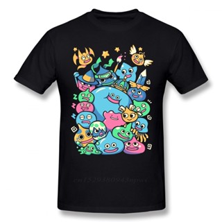 Dragon Quest T Shirt Slime Party T-Shirt Funny Beach Tee Shirt 100% Cotton Printed Man Short Sleeves Oversize Tshir_01