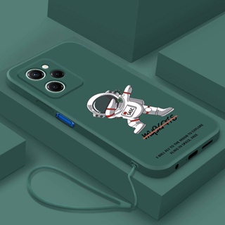 [ฟรีสายคล้อง] Xiaomi POCO X5 Pro X4 Pro 5G X5Pro เคสโทรศัพท์ ยางซิลิโคนเหลว ลายนักบินอวกาศ NASA สุดเท่ กันกระแทก
