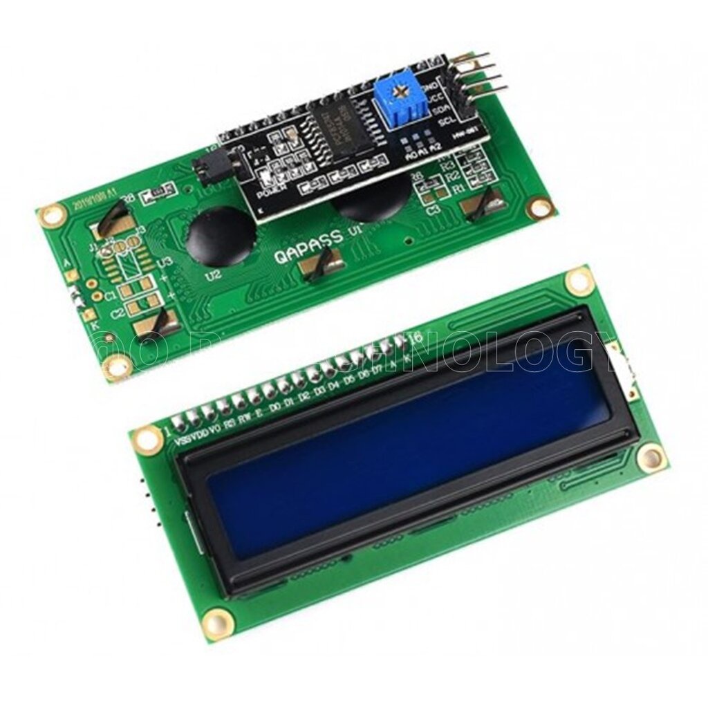 (1ชิ้น) AA013 จอแสดงผล LCD1602 IIC/I2C Blue Backlight หน้าจอ 16ตัวอักษร ...
