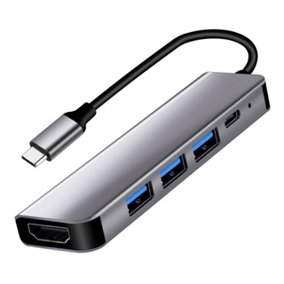 Thunderbolt อะแดปเตอร์ฮับ USB Type C 3 HDMI 4K รองรับโหมด Samsung Dex USB-C พร้อม PD สําหรับ MacBook Pro Air 2021