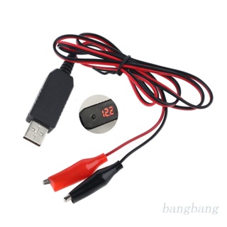 Bang QC3.0 สายเคเบิ้ล USB เป็น 5V 6V 8.4V 12V AA AAA 9V ปรับแรงดันไฟฟ้าได้