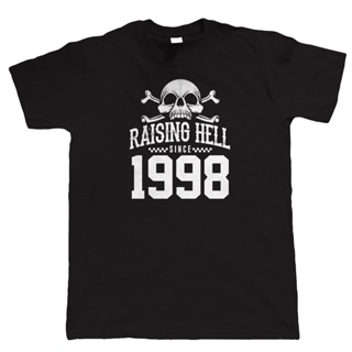 Raising Hell Since 1998, Mens T Shirt - Funny Biker Birthday Gift Son Him_03