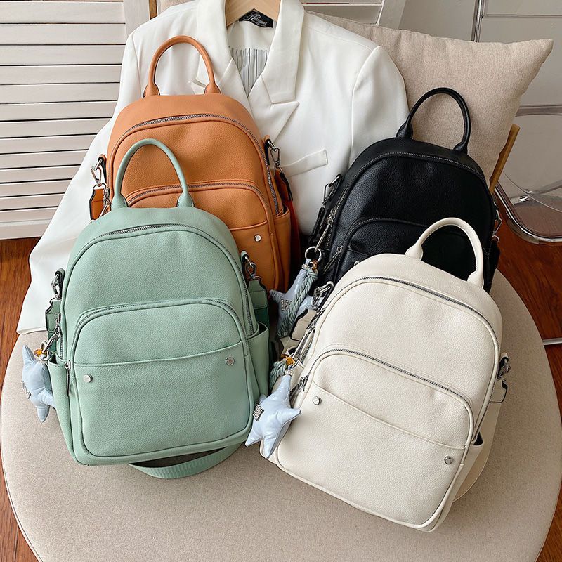 กระเป๋าเป้ผู้หญิง-ความจุสูง-หนังนุ่ม-กระเป๋าเป้สไตล์เกาหลี-4-ตัวเลือกสี