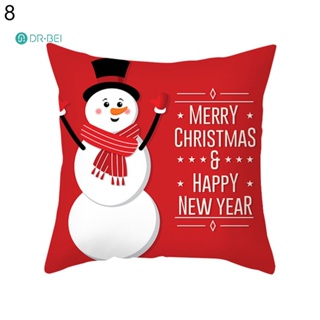 Dr BEI ปลอกหมอนอิง ลายซานต้า เกล็ดหิมะ กวาง คริสต์มาส โบว์ ของขวัญ สําหรับตกแต่งต้นคริสต์มาส