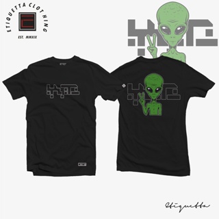 (พร้อมส่ง  ) เสื้อยืด Xtraterrestrial - Alien Shirt - ETQT - Alien Peace อะนิเมะการ์ตูนรูปแบบ Unisex เสื้อยืดคอกลม_01