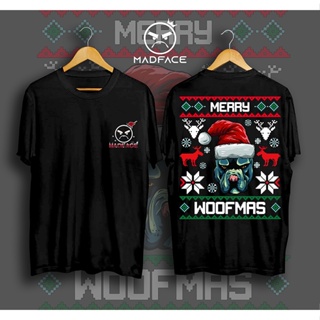 MAD FACE Christmas Dog  T-Shirts 2022 New Design D5 Gift JapanesePlus Size Short Sleeve_02