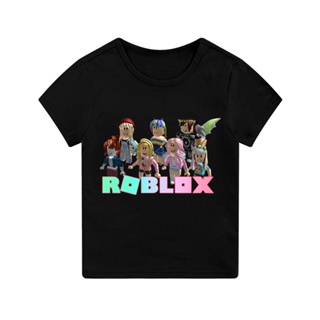 ใส่สาวเสื้อยืด roblox การ์ตูนแบบสบายๆแฟชั่นแขนสั้นเด็กแนวโน้มฤดูร้อนใหม่น่ารักพิมพ์เด็กเสื้อกีฬา_04