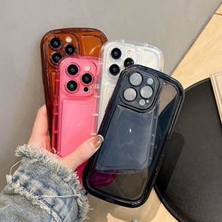 เคสโทรศัพท์มือถือแบบนิ่ม TPU ใส กันกระแทก สีหวาน สําหรับ Xiaomi Redmi Note 9 10 11 Pro 11S 10S 9S