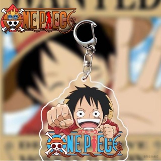 Bs1 พวงกุญแจอะคริลิคใส จี้การ์ตูน One Piece Luffy Sanji Zoro Nami Usopp น่ารัก แฮนด์เมด DIY สําหรับกระเป๋านักเรียน