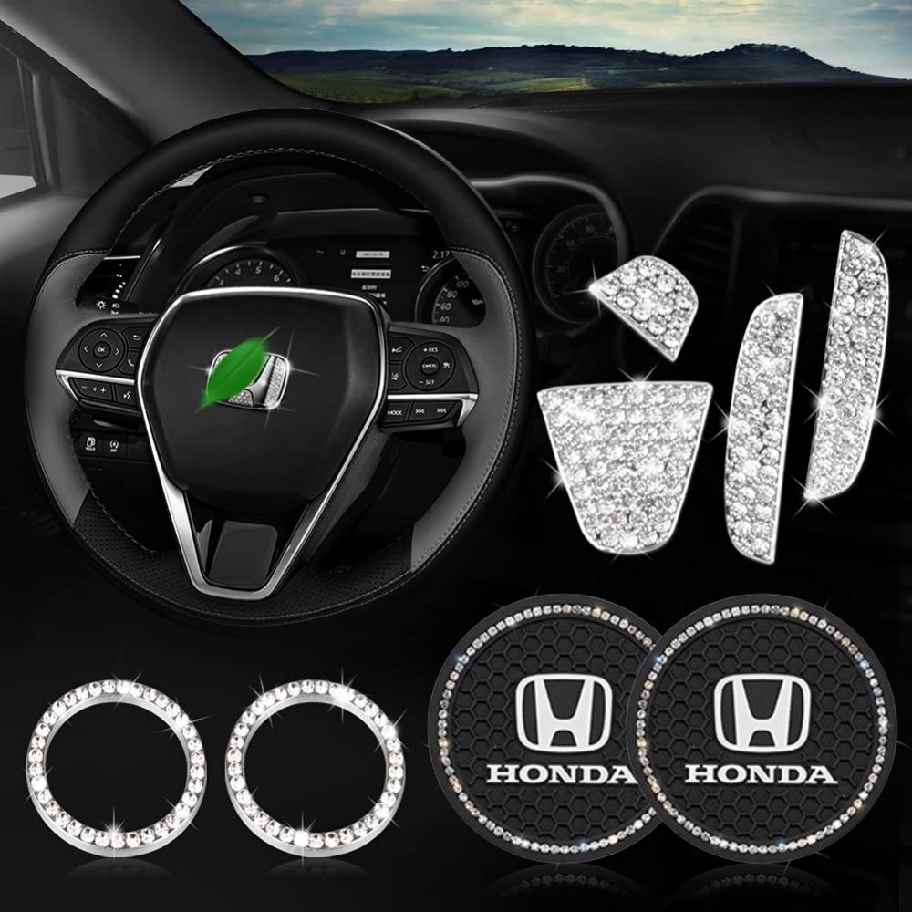 สติกเกอร์ตราสัญลักษณ์-ติดพวงมาลัยรถยนต์-สําหรับ-honda-2-ชิ้น