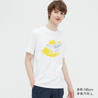 Uniqlo UT เสื้อยืดแขนสั้น พิมพ์ลาย Ines de la Fressange สําหรับผู้ชาย และผู้หญิง 457127ยืด.สบาย.รัก