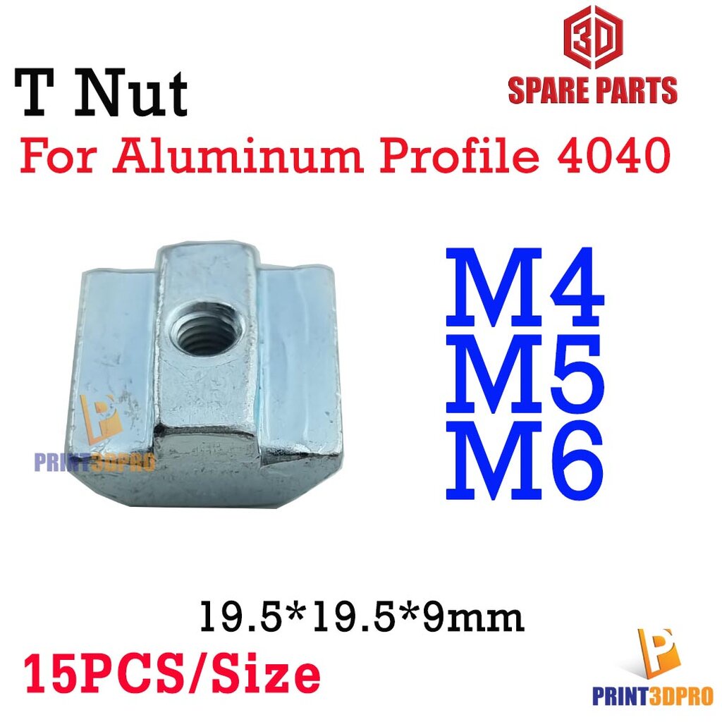 Screw T Nut M4 , M5 , M6 Metal For 4040 Aluminum Profile 15ชิ้นต่อแพ็ค ...