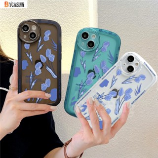 เคสโทรศัพท์มือถือ ซิลิโคนนุ่ม ใส ลายดอกทิวลิป สีฟ้า แฟชั่น สําหรับ OPPO A17 A17K A57 A77S A15 A16 A16K A16e A74 A95 A54 A53 A12 A5S A7 A3S A31 A52 A83 A92 A37 F9 Reno5F A1K