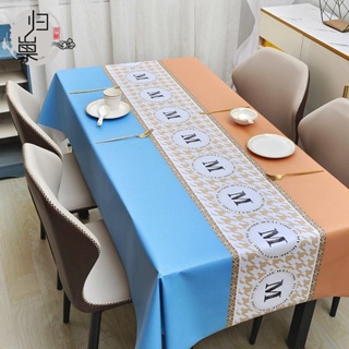 ผ้าปูโต๊ะ PVC กันน้ํา กันน้ํามัน กันลื่น สไตล์นอร์ดิก กันเปื้อน เลือกสีได้