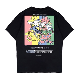 เสื้อยืด พิมพ์ลายอนิเมะ Digimon BUTTERFLY Kizaru แฟชั่นสําหรับสตรี_01