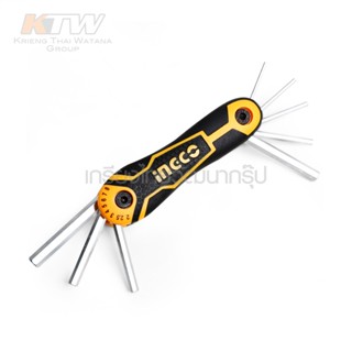 INGCO ประแจหกเหลี่ยม แบบตลับ 2 - 8 มม. (8 ตัวชุด) รุ่นงานหนัก รุ่น HHK14081 (8 Pcs Hex Key)/ตลับกุญแจหกเหลี่ยม ดีเยี่ยม