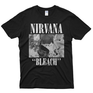 พร้อมส่ง เสื้อยืด พิมพ์ลายวงเมทัล Nirvana Bleach สไตล์วินเทจ คุณภาพสูง_03