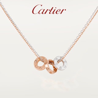 [พร้อมส่ง] Cartier LOVE Series สร้อยคอ โรสโกลด์ สร้อยคอเพชร สีขาว ทอง