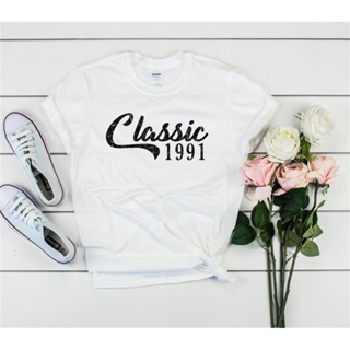 1991 classic T-shirt, gift for her and him 30th birthday gift, birthday party shirt | Round neck unisex T-shirt OCS_03
