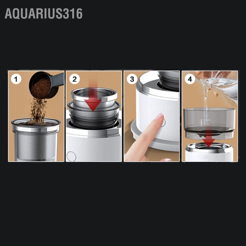 aquarius316-เครื่องชงกาแฟแบบพกพาขนาดเล็กที่บ้านเครื่องชงกาแฟแบบชงด้วยมือขนาดเล็กหม้อกาแฟอัตโนมัติกลางแจ้ง