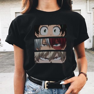 My Hero Academia Anime T-shirt ladies top summer Harajuku short-sleeved cute T-shirt Japanese Boku No Hero T-shirt _04