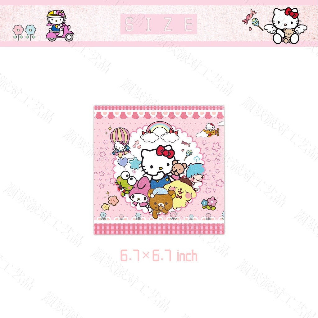 hello-kitty-hello-kitty-เด็ก-การ์ตูน-วันเกิด-ตกแต่ง-ใช้แล้วทิ้ง-จานกระดาษ-ผ้าปูโต๊ะ-ชุดบนโต๊ะอาหาร