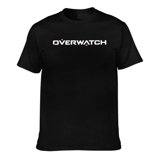 เสื้อยืด ผ้าฝ้าย พิมพ์ลาย Overwatch Text Icon Blizzcon Video Game 1 สําหรับผู้ชาย_04