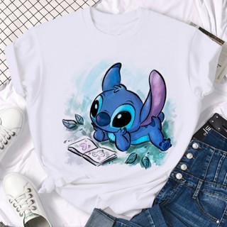 Disney Kawaii Lilo Stitch Funny Cartoon T Shirt Women Stitch Cute Manga T-shirt Y2k_03