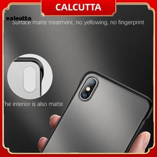 [calcutta] เคสโทรศัพท์มือถือ เนื้อแมตต์ ไม่มีกรอบ สําหรับ iPhone X XR XS Max 11 Pro Max