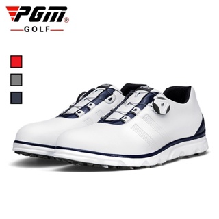 ภาพหน้าปกสินค้าPgm Golf ใหม่ สไตล์ กันลื่น รองเท้ากีฬาผู้ชาย พร้อมเชือกผูกรองเท้า พื้นนิ่ม กันน้ํา ดีไซน์โรตารี่ XZ164 ที่เกี่ยวข้อง