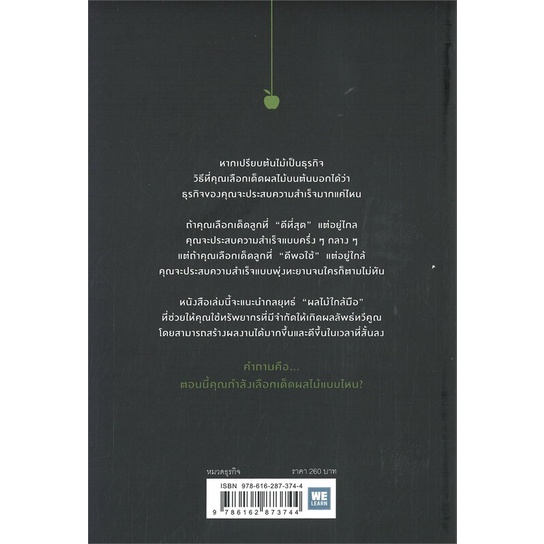 หนังสือ-คุณเด็ดผลไม้ลูกไหนในการทำธุรกิจ-สนพ-วีเลิร์น-welearn-หนังสือการบริหาร-การจัดการ-การบริหารธุรกิจ