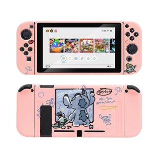 เคสซิลิโคน TPU ลายการ์ตูน Stitch กันกระแทก สําหรับ Nintendo Switch Oled NS Joy-Con