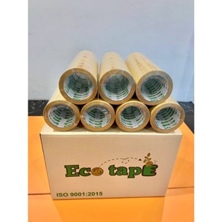 [1 กล่อง Eco Tape #1ถูกสุดในไทย] 72 ม้วน 40 Mic ไมครอน 100 หลา 1 ลัง Pack 72 Clear/Brown OPP ไม่ผิดหวัง