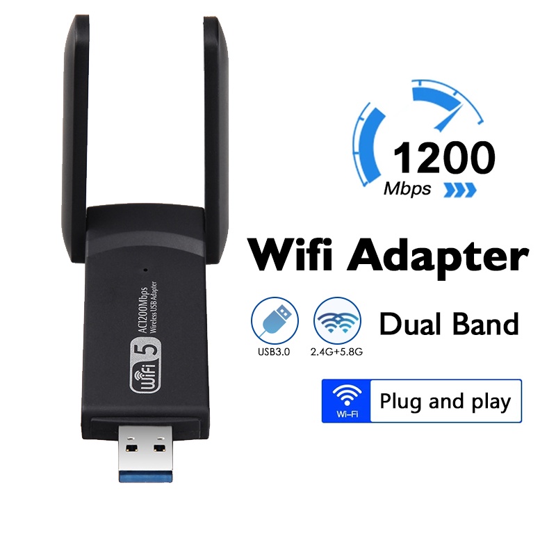 ส่งจากไทย-ตัวรับสัญญาณ-wifi-pc-ตัวรับ-wifi-แรง-ตัวรับสัญญาณ-wifi-5g-usb3-0-dual-band-usb-adapter-1200mbps-2-4ghz-5-8ghz