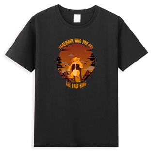 Mens T-Shirts hot trend The Lion King Printed s Who You Are Letter Personalized Style Loose Trendy 843571_01
