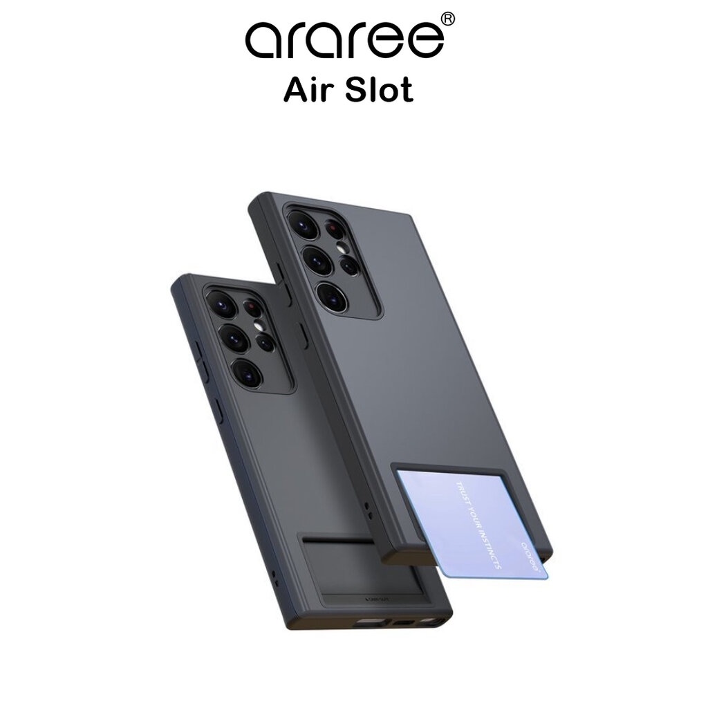 araree-air-slot-เคสกันกระแทกใส่บัตรได้เกรดพรีเมี่ยมจากเกาหลี-เคสสำหรับ-galaxy-s23ultra-ของแท้100