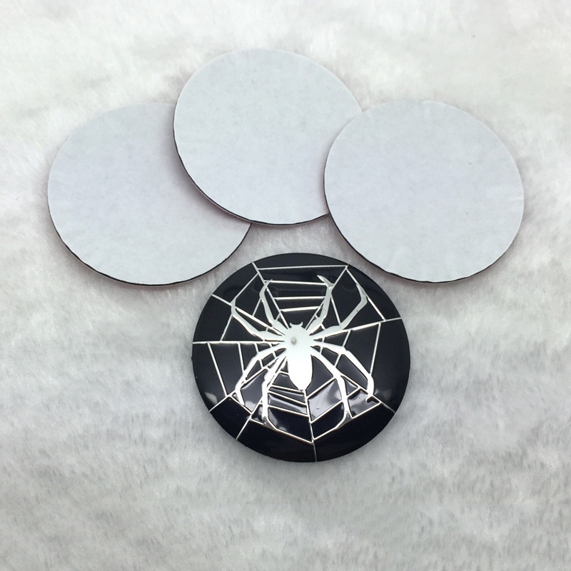 สติกเกอร์โลโก้อลูมิเนียมอัลลอยด์-56-5-มม-สําหรับติดตกแต่งล้อรถยนต์-spiderman-จํานวน-4-ชิ้น