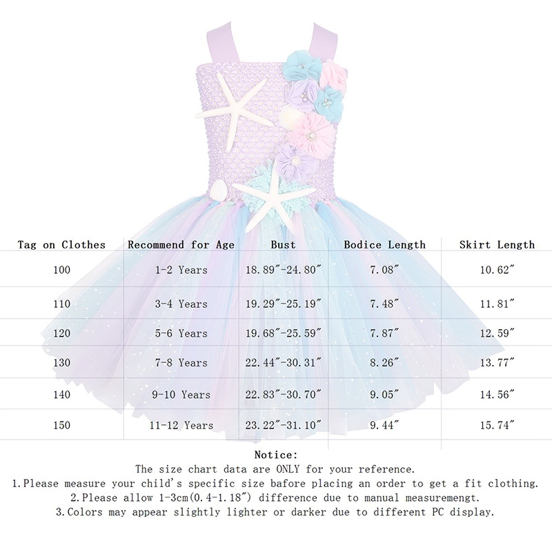 bcf-ชุดนางเงือก-tulle-tutu-ชุดนางเงือก-วันเกิด-ปาร์ตี้-เจ้าหญิง-เด็ก-ฮาโลวีน-เครื่องแต่งกาย-ชุด