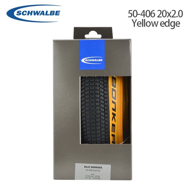 Pneu Schwalbe Billy Bonkers – 20x2.00, Noir/marron, Pour VTT, BMX, Dirt, Neuf