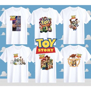 เสื้อยืด พิมพ์ลายการ์ตูน Toy Story แฟชั่นฤดูร้อน สําหรับเด็กผู้ชาย อายุ 3-13 ปี_05