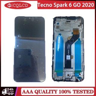 แผงหน้าจอสัมผัสดิจิทัล LCD พร้อมกรอบ สําหรับ Tecno Spark 6 GO 2020 KE5