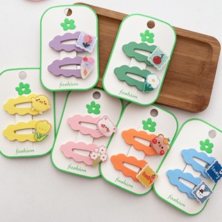 เครื่องประดับผม ลายการ์ตูนน่ารัก สีแคนดี้ สําหรับเด็กผู้หญิง จํานวน 2 ชิ้น